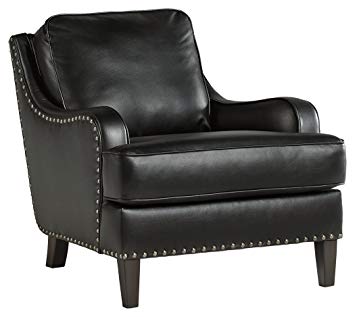 SILLON LAYANNE CUERO NEGRO