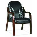 SILLA DE ESPERA CUERO COLOR NEGRO