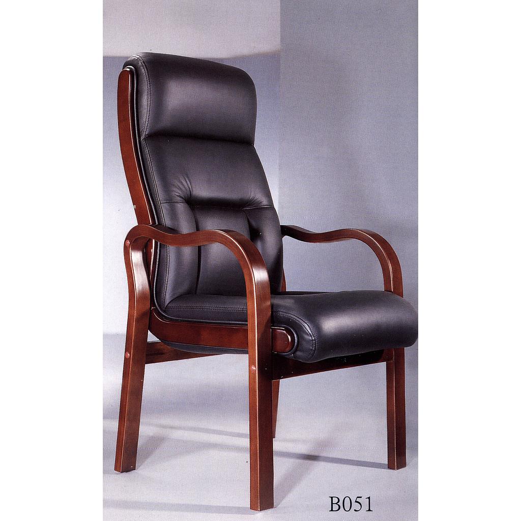 SILLA DE ESPERA CUERO COLOR NEGRO