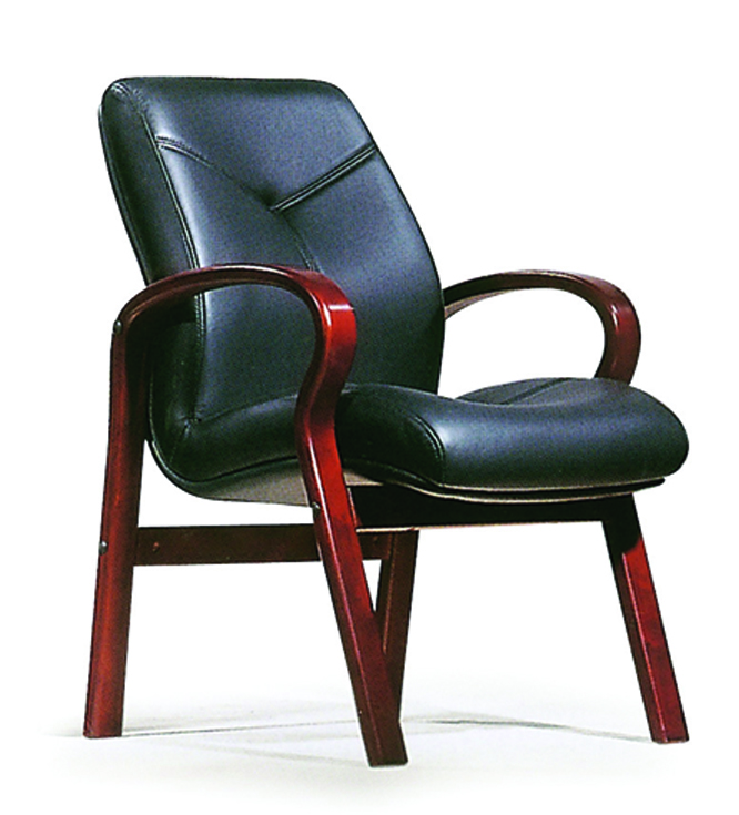 SILLA DE ESPERA CUERO COLOR NEGRO