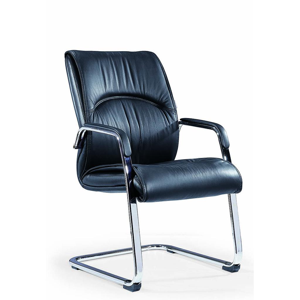 SILLA DE ESPERA CUERO COLOR NEGRO