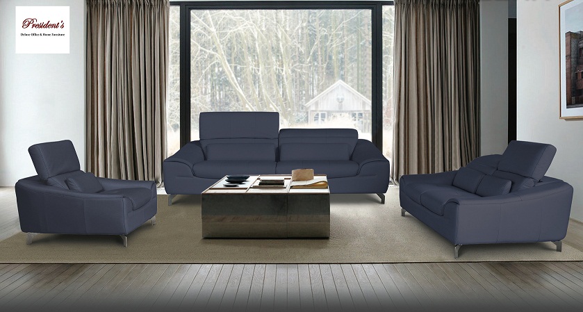 SALA CUERO COLOR MORA 3+2+1